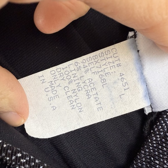 NEW VTG TADASHI Shoji Jersey Maxi Dress Evening Gown Metallic Silver Women Large - Picture 5 of 14